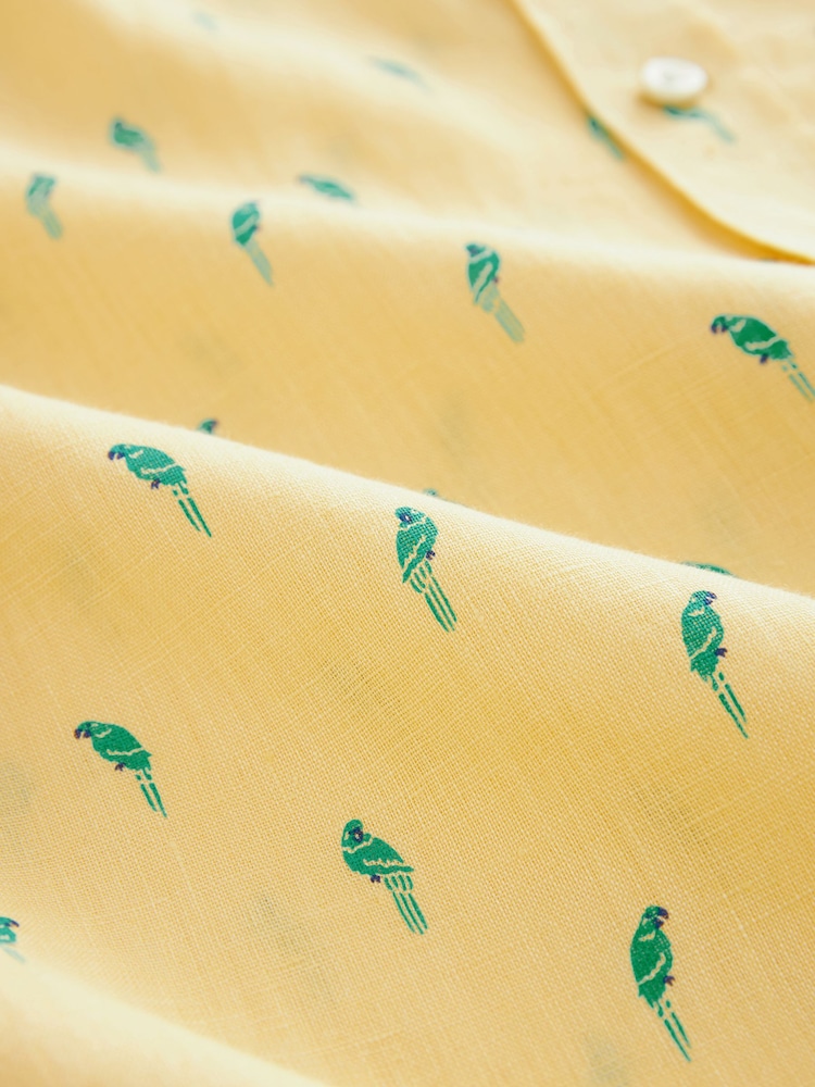 Yellow Signature 100% Linen Long Sleeve Shirt - Image 6 of 6