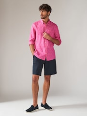 Pink Signature 100% Linen Long Sleeve Shirt - Image 3 of 7