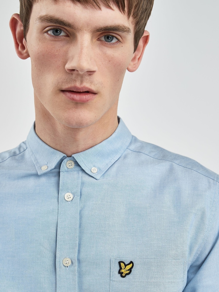 Lyle & Scott Blue Cotton Oxford Shirt - Image 4 of 8