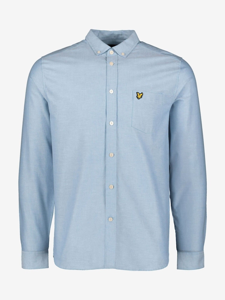 Lyle & Scott Blue Cotton Oxford Shirt - Image 5 of 8