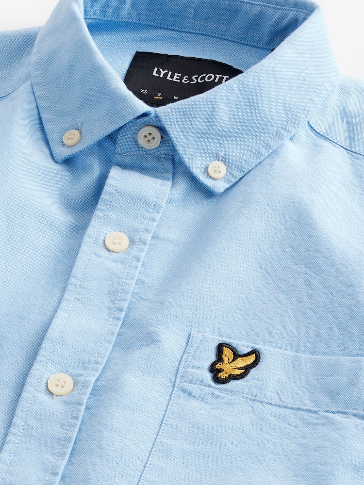 Lyle & Scott Blue Cotton Oxford Shirt - Image 6 of 8