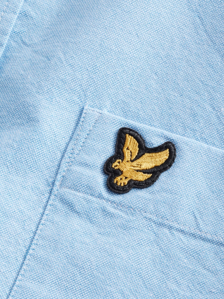 Lyle & Scott Blue Cotton Oxford Shirt - Image 7 of 8