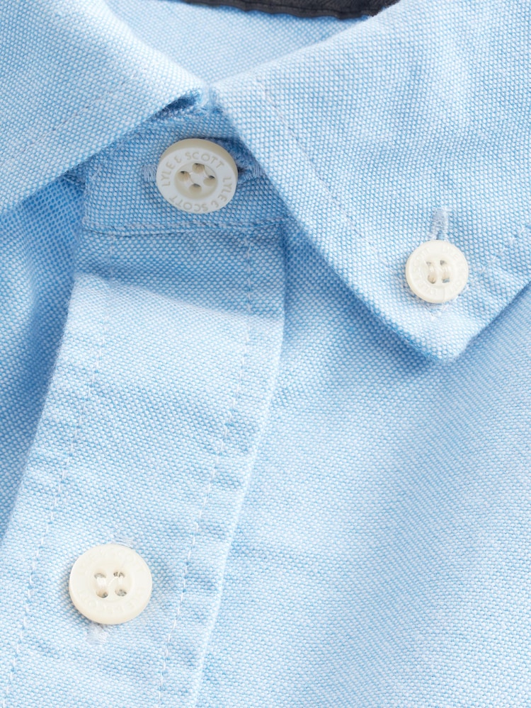 Lyle & Scott Blue Cotton Oxford Shirt - Image 8 of 8