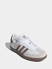 adidas Originals White Samba OG Trainers - Image 3 of 8