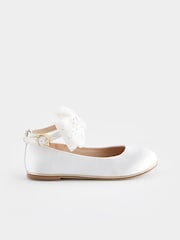 Baker by Ted Baker Girls Tulle Bow Satin Shoes - Image 2 of 5
