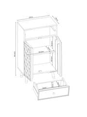 Dark Lloyd Lloyd Mango Wood Slim Cabinet - Image 3 of 10