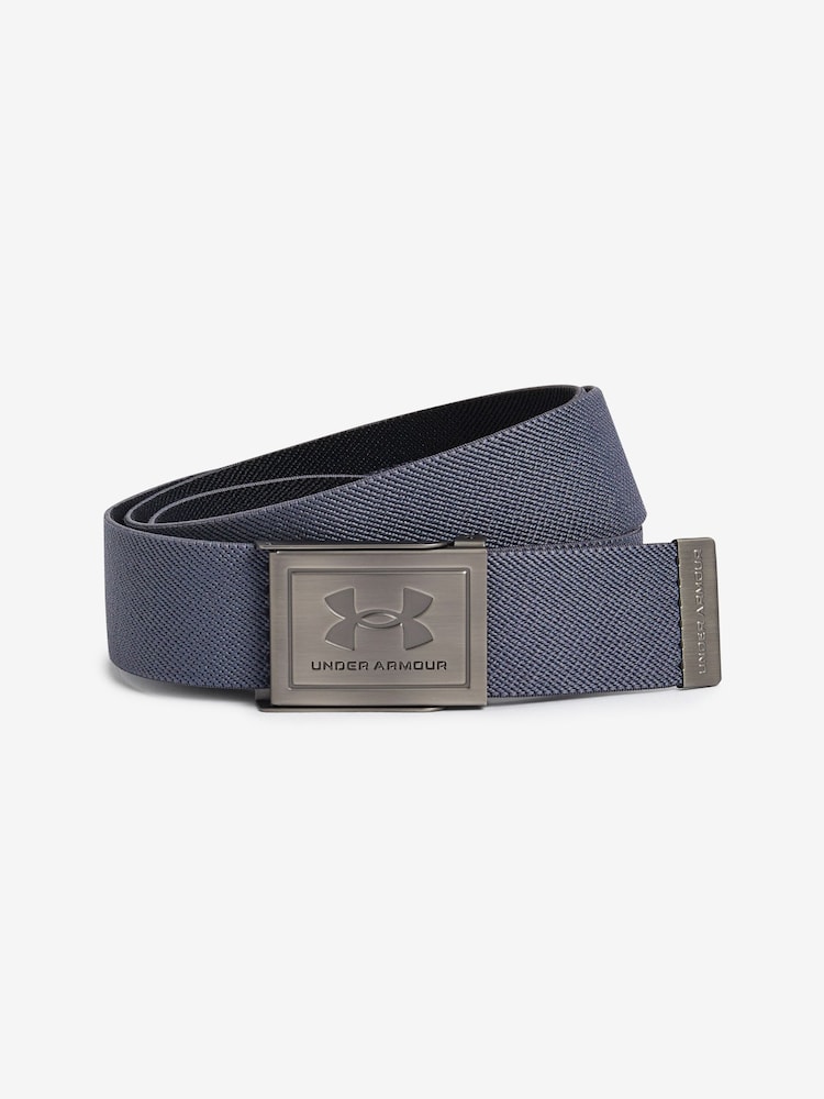Under Armour Grey/Black Stretch Webb Belt - Image 1 of 2 Under Armour Grey/Black Stretch Webb Belt - Image 1 of 2