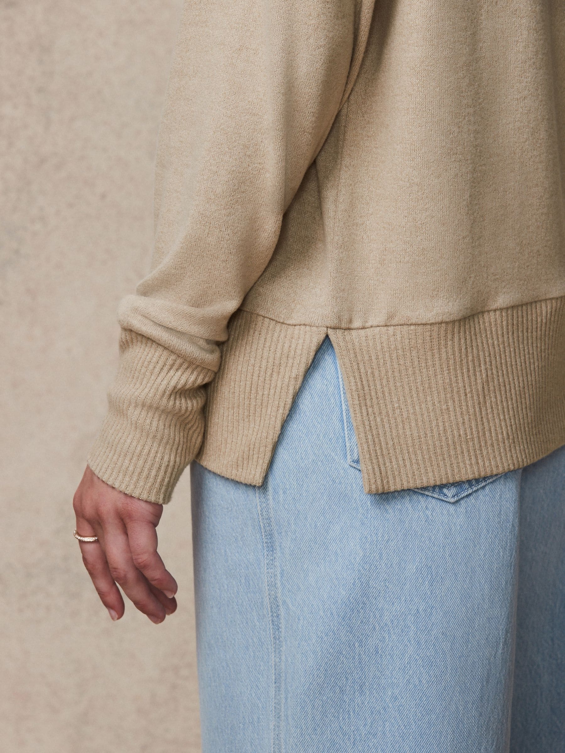 Buy Neutral Cosy Seam Front Crewneck from Next USA