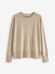 Neutral Cosy Seam Front Crewneck - Image 6 of 7
