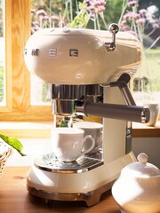 Smeg Cream Cream Espresso Coffee Machine - Image 1 of 4