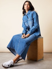 Threadbare Джинсы с загнутым подолом из 100% хлопка Shacket - Изображение 3 из 5