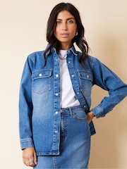 Threadbare Джинсы с загнутым подолом из 100% хлопка Shacket - Изображение 4 из 5