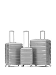Platina - Flight Knight Hardcase velik karirast; s karirastim vzorcem in Suitcases and Cabin Case Set of 3 - Slika 1 iz 7