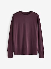 Burgundy Red Cosy Seam Front Crewneck - Image 6 of 7
