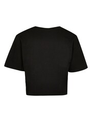 River Island Black Leopard Print 100% Cotton Unicorn Bow T-Shirt - Image 2 of 4