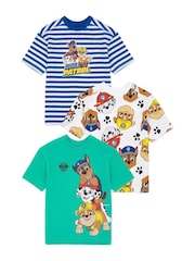 Vanilla Underground Boys Brown Paw Patrol 100% Cotton T-Shirts 3 Pack - Image 1 of 6