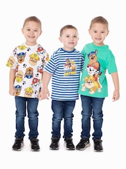 Vanilla Underground Boys Brown Paw Patrol 100% Cotton T-Shirts 3 Pack - Image 5 of 6