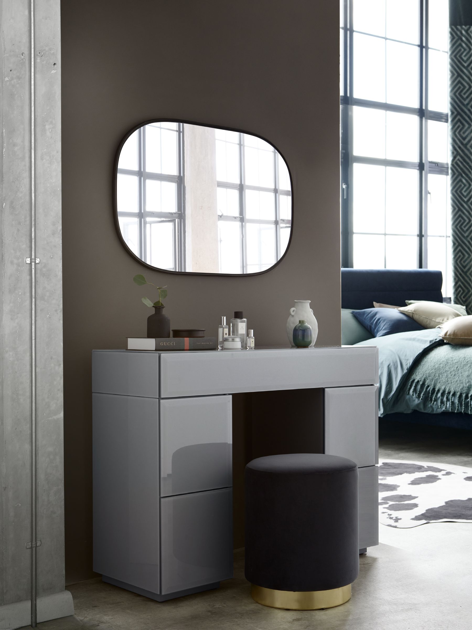 Mirrored dressing table next sale