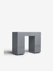 Grey Sloane Glass Collection Luxe 5 Drawer Console Dressing Table - Image 6 of 7