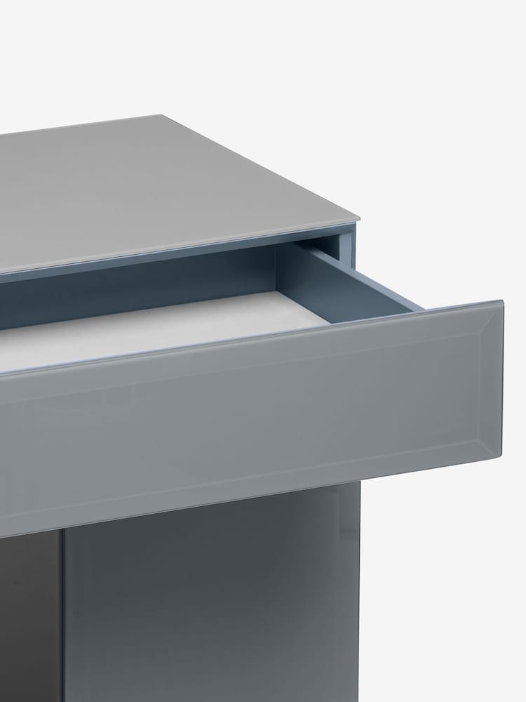 Grey Sloane Glass Collection Luxe 5 Drawer Console Dressing Table - Image 9 of 9 Grey Sloane Glass Collection Luxe 5 Drawer Console Dressing Table - Image 9 of 9