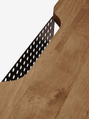 Dark Natural Bronx Oak Effect Large Desk - Image 7 of 7