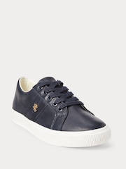 Lauren Ralph Lauren Navy Janson II Nappa Leather Sneakers - Image 1 of 4