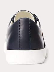 Lauren Ralph Lauren Navy Janson II Nappa Leather Sneakers - Image 2 of 4