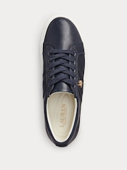 Lauren Ralph Lauren Navy Janson II Nappa Leather Sneakers - Image 3 of 4
