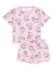 Vanilla Underground Pink Girls Pusheen Pyjamas 2 Pack - Image 2 of 6