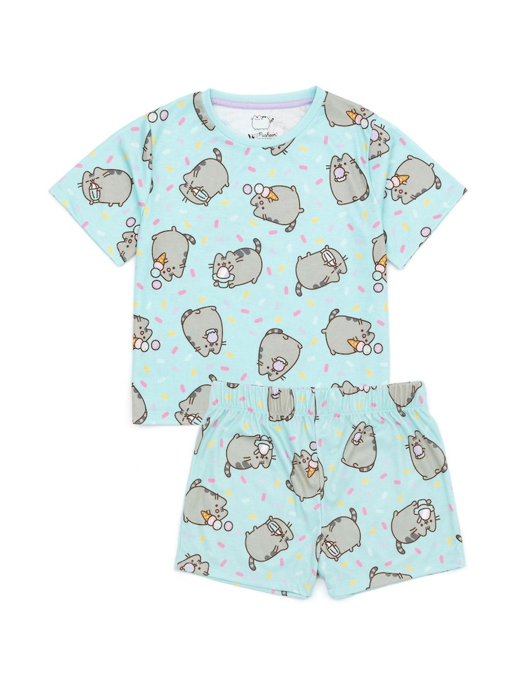 Vanilla Underground Pink Girls Pusheen Pyjamas 2 Pack - Image 2 of 6
