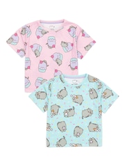 Vanilla Underground Pink Girls Pusheen Pyjamas 2 Pack - Image 4 of 6