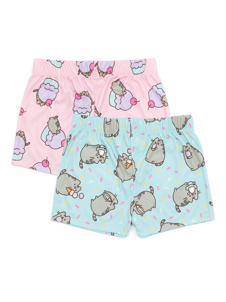 Vanilla Underground Pink Girls Pusheen Pyjamas 2 Pack - Image 5 of 6