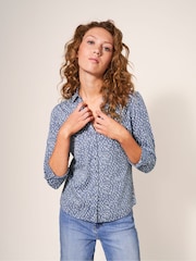 White Stuff Grey 100% Cotton Annie Jersey Shirt - Image 1 of 5