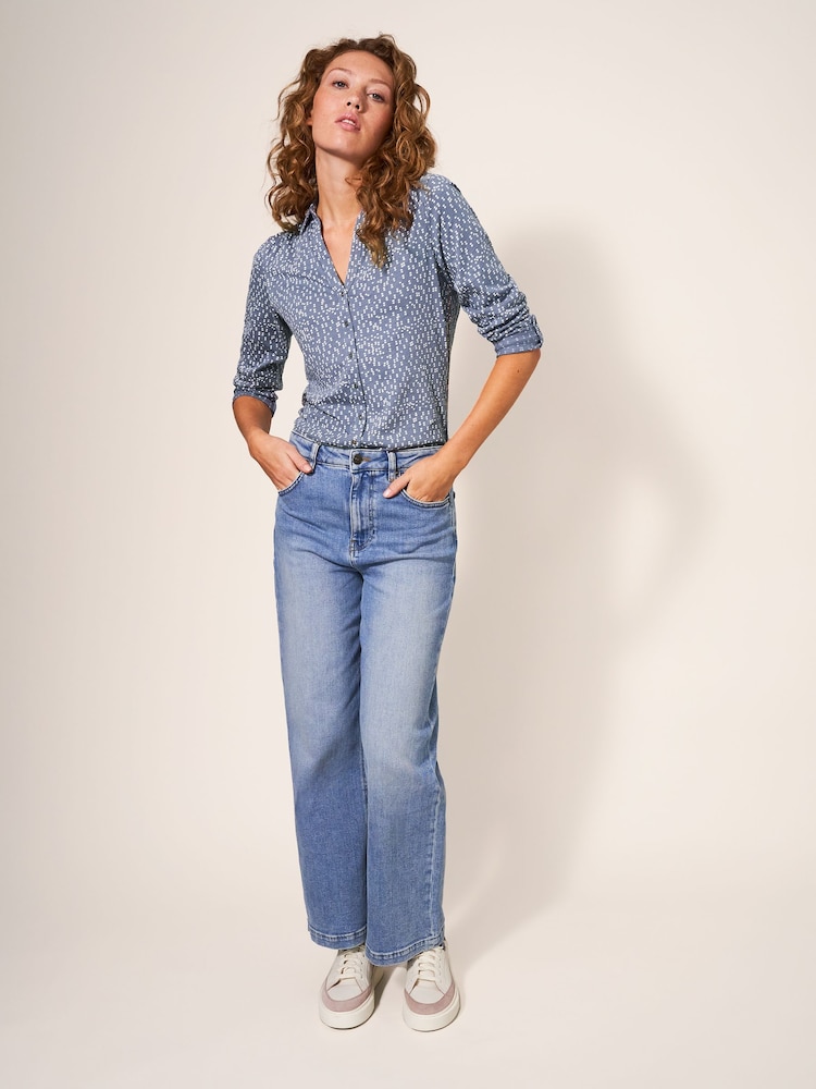 Gris - White Stuff 100% Cotton Annie Jersey Shirt - Image 3 of 5