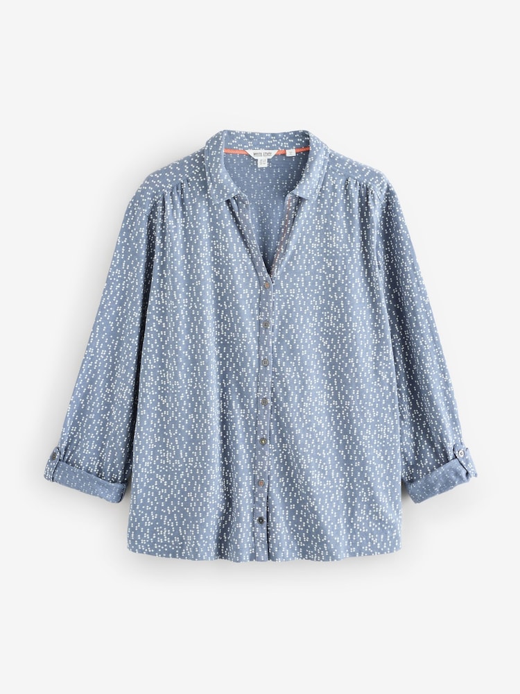 White Stuff Grey 100% Cotton Annie Jersey Shirt - Image 5 of 5