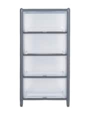 Wham Grey 1 x Deep 4 Drawer Tower Home and Office Storage Organisation - Image 5 of 6