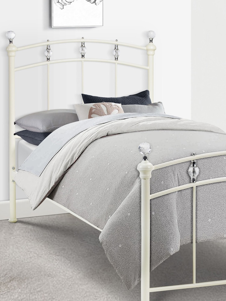 Julian Bowen White Sophie Crystal Bed - Image 1 of 5