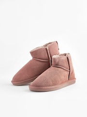 Minkpink - Botas estilo pantuflas de ante con forro de piel sintética - Imagen 5 de 7