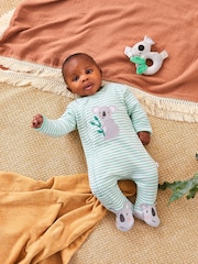 JoJo Maman Bébé Green Koala Sleepsuit - Image 1 of 7