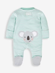 JoJo Maman Bébé Green Koala Sleepsuit - Image 4 of 7