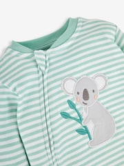 JoJo Maman Bébé Green Koala Sleepsuit - Image 5 of 7