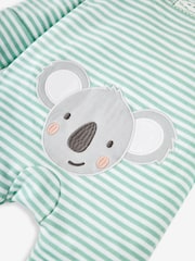 JoJo Maman Bébé Green Koala Sleepsuit - Image 6 of 7
