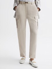 Reiss Stone Becca Tapered Combat Trousers - Image 1 of 5
