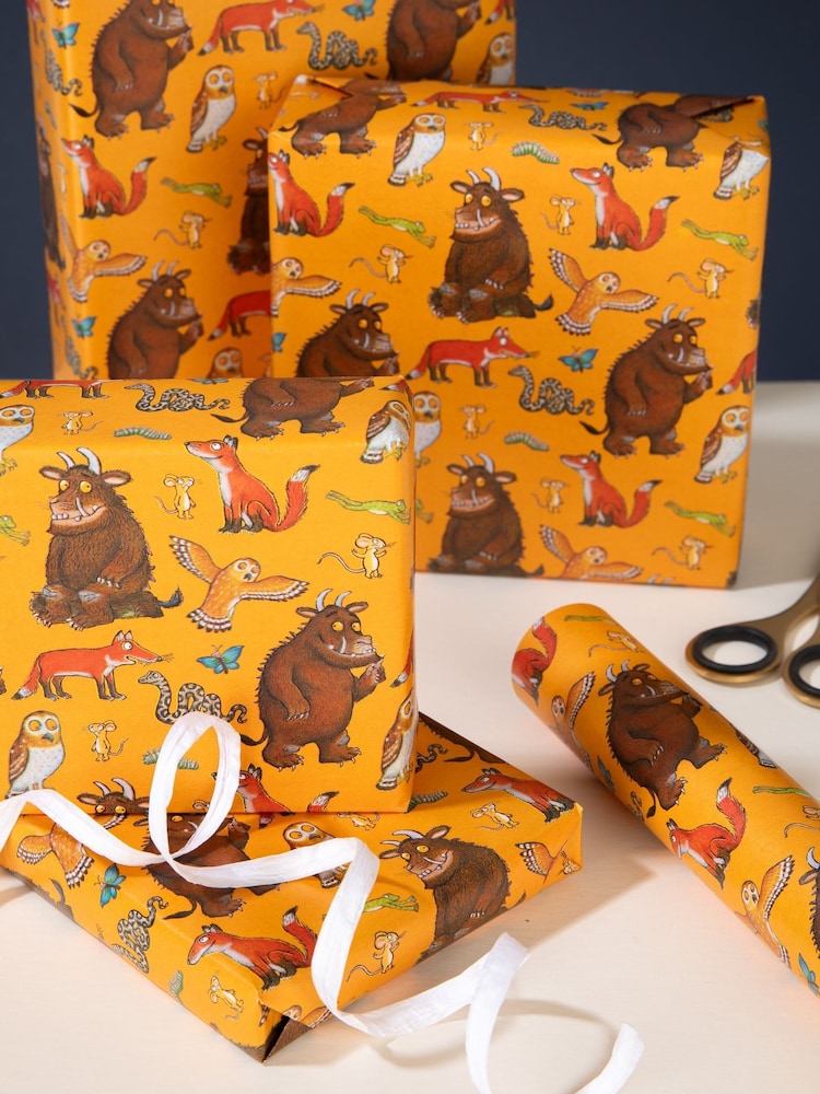 Hallmark Orange 3 x 2m The Gruffalo Wrapping Paper - Image 1 of 4 Hallmark Orange 3 x 2m The Gruffalo Wrapping Paper - Image 1 of 4