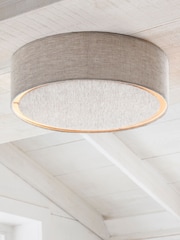 Oatmeal Malvern 2 Light Flush Ceiling Light - Image 1 of 7