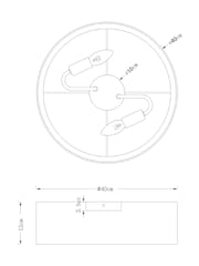 Oatmeal Malvern 2 Light Flush Ceiling Light - Image 7 of 7