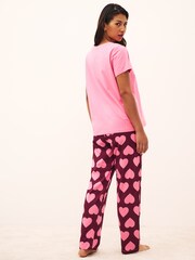 Pink Heart Cotton Short Sleeve Pyjamas - Image 3 of 5