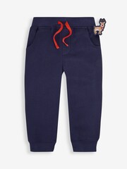 JoJo Maman Bébé Red Boys' Reindeer Sweatshirt & Jogger With Pet In Pocket Set - Image 3 of 5