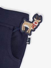 JoJo Maman Bébé Red Boys' Reindeer Sweatshirt & Jogger With Pet In Pocket Set - Image 5 of 5