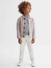 Reiss Navy Forester 3-9 yrs Long Sleeve Button Through Cardigan - Image 3 of 6